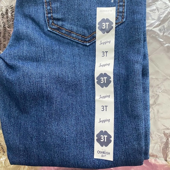 OshKosh Jegging 3T Toddler Jeans NEW Girls Denim Blue Wash - Picture 5 of 6
